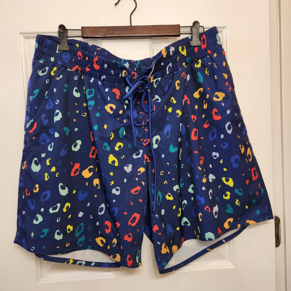 TomboyX Blue Multicolor Men Swim Board Shorts